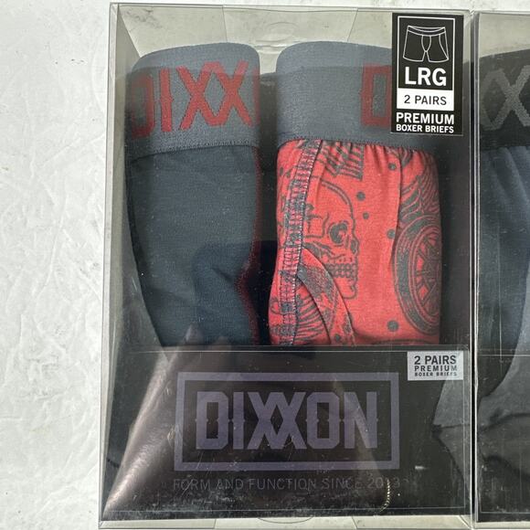 NIB Dixxon Flannel Company Men’s Large Premium Boxer Briefs Assorted 4 Pairs - Picture 2 of 4